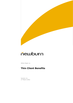 Thin Client Benefits - Thin Client Computing