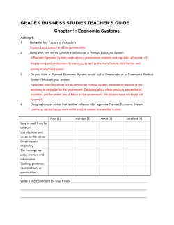 GRADE 9 BUSINESS STUDIES TEACHER`S GUIDE
