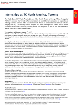 Internships at TC North America, the Toronto office