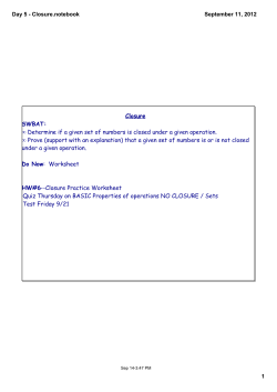 Day 5 - Closure.notebook