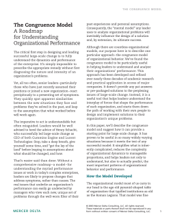 The Congruence Model - LDT