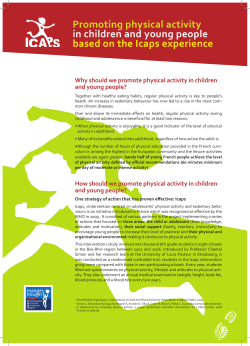 Promoting physical activity in children and young people