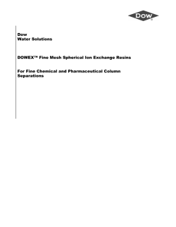DOWEX&trade; Fine Mesh Spherical Ion Exchange Resins