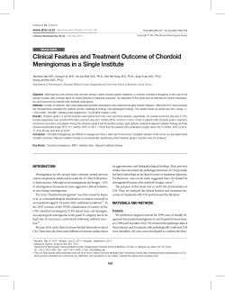 Clinical Features and Treatment Outcome of