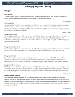 Challenging Negative Thinking Form