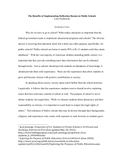 The Benefits of Implementing Reflection Rooms in Public Schools