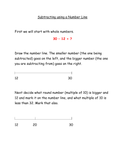 Subtracting using a Number Line First we will start with whole