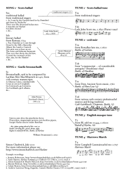 SONG 1 - Scots ballad S1a traditional ballad from traditional singers