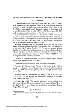 ON THE SHORTEST PATH THROUGH A NUMBER OF POINTS