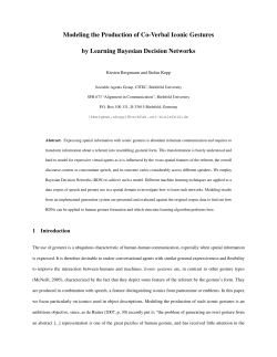 Modeling the Production of Co-Verbal Iconic Gestures by Learning