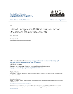 Political Competence, Political Trust, and Action Orientations of
