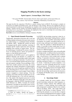 Mapping WordNet to the Kyoto ontology