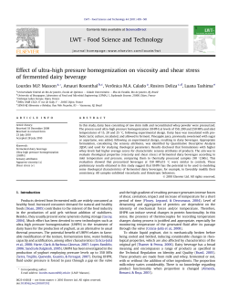 LWT - Food Science and Technology