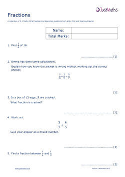 Fractions - JustMaths