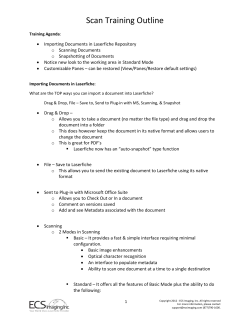 LF - Scan Training Outline