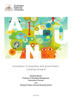Borins, S. Innovation in Business and Government: Looking Forward