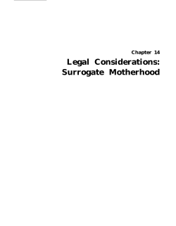 Legal Considerations: Surrogate Motherhood