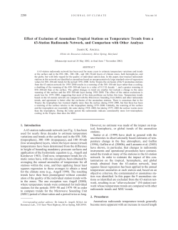 Effect of Exclusion of Anomalous Tropical Stations on Temperature
