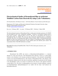 Electrochemical Studies of Bromothymol Blue at surfactant Modified