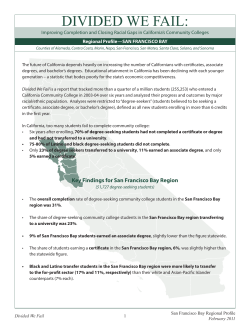 DIVIDED WE FAIL: - The Campaign for College Opportunity