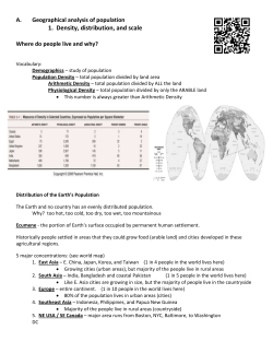 1. Density, distribution, and scale
