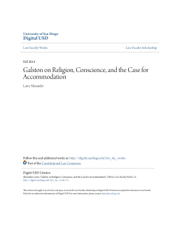Galston on Religion, Conscience, and the Case for Accommodation