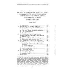 &ldquo;we wouldn`t transfer title to the devil&rdquo;: consequences of the