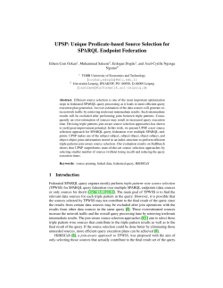 UPSP: Unique Predicate-based Source Selection for