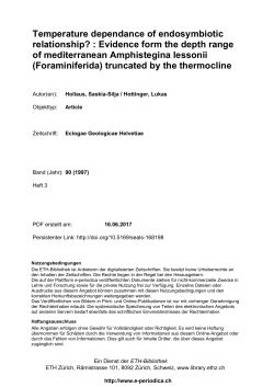 Temperature dependance of endosymbiotic relationship? : Evidence