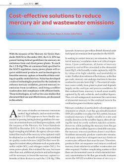 Cost-effective solutions to reduce mercury air and