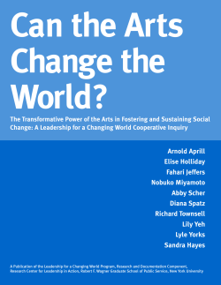 Can the Arts Change the World?