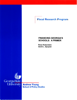 Financing Georgia`s Schools: A Primer
