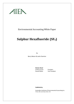 SF6 White Paper - Australian Institute of Environmental Accounting