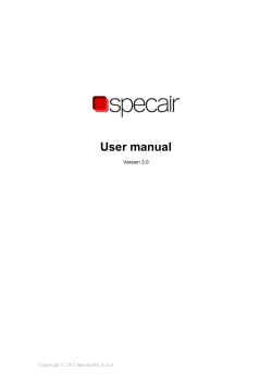 Specair manual