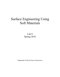 Surface Engineering Using Soft Materials (PDF - 1.5MB)