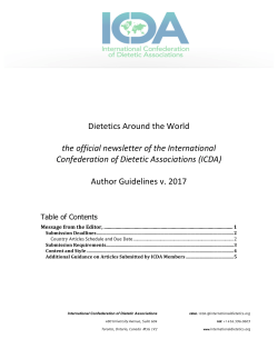 the guide - International Confederation of Dietetic