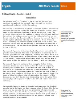 English End Stage 3 Exposition Activity