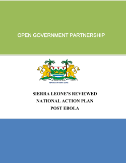 National Action Plan(NAP) - Open Government Initiative