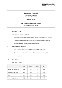 7 and 8. Petroleum Taxation
