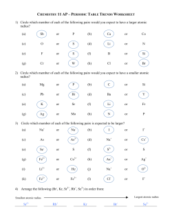 CHEMISTRY 11 AP &ndash; P