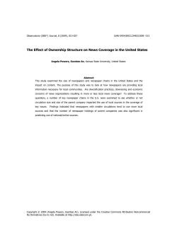 The Effect of Ownership Structure on News Coverage in the United