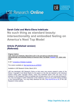 No such thing as standard beauty: intersectionality and embodied