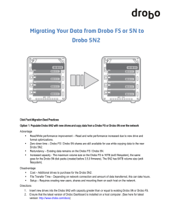 Migrating Your Data from Drobo FSor 5N to Drobo 5N2