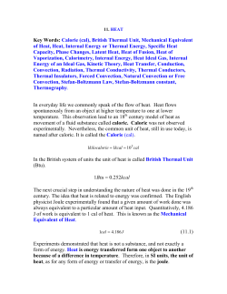 (cal), British Thermal Unit, Mechanical Equivalent of