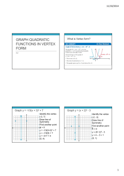 4-2Graph Quadratic Functions in vertex form