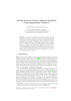 Solving Systems of Linear Algebraic Equations