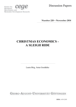 Christmas Economics - ?A Sleigh Ride