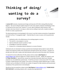 Thinking of doing/ wanting to do a survey?