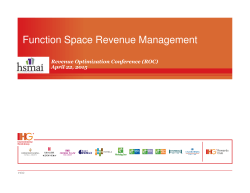 Function Space Revenue Management