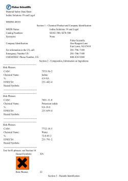 Iodine Solutions 1N and Lugol
